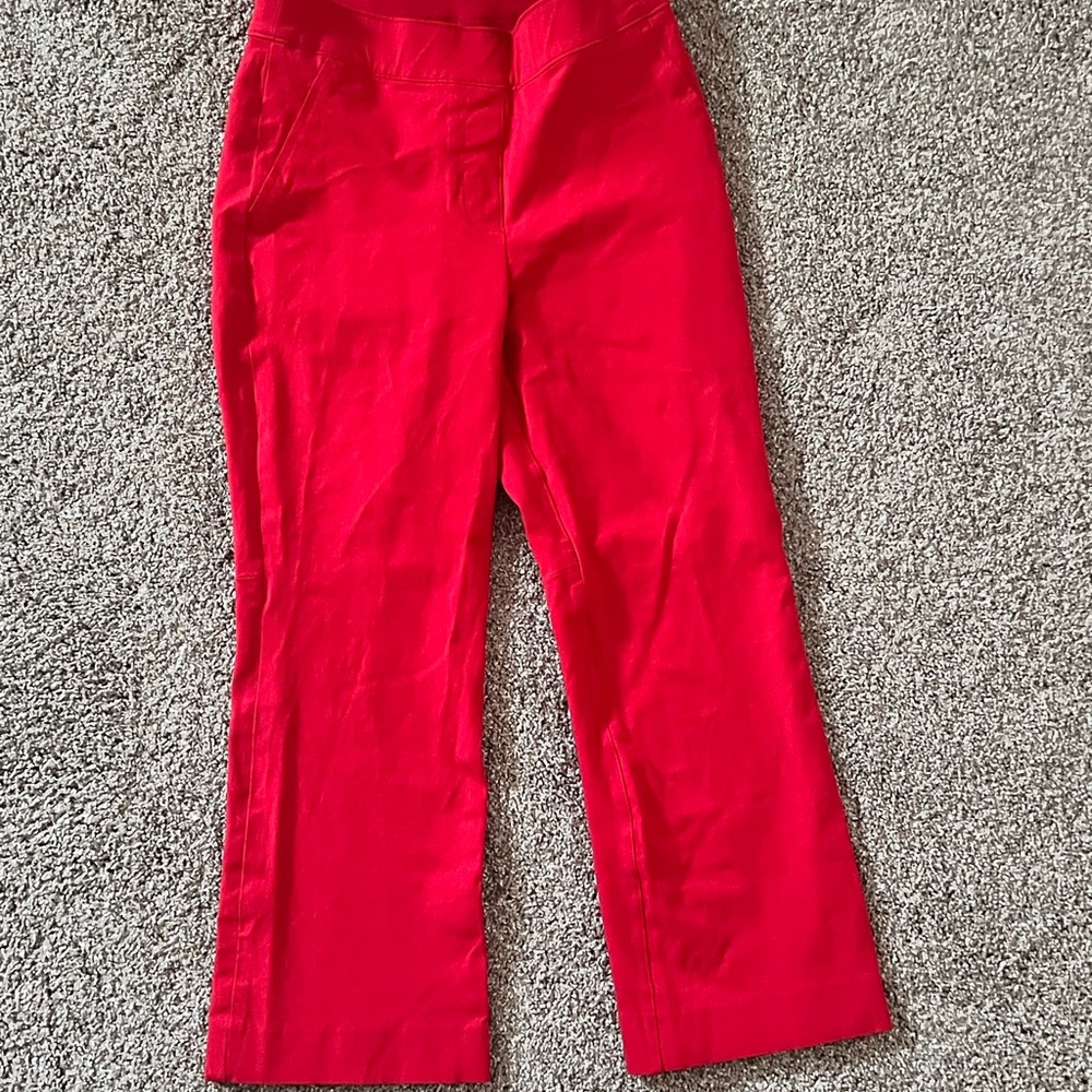 SPANX Red Cropped Ankle Pants 20367Q